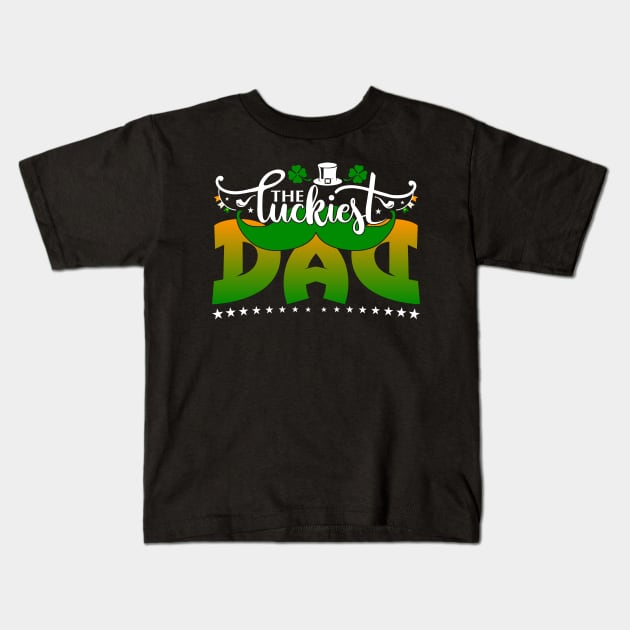 The Luckiest DAD-Saint Patricks Day Tee for DAD Kids T-Shirt by GoodyBroCrafts